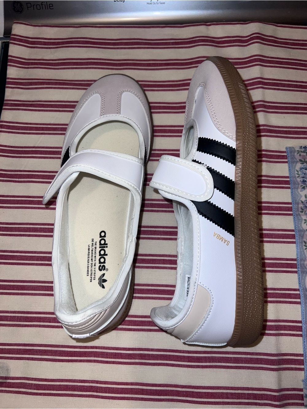 adidas White Mary Jane Sambas - Picture 2 of 3